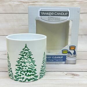 Yankee Candle Scenterpiece MeltCup Warmer Electric Green Glitter Christmas Trees